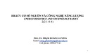 Bài giảng Cơ sở nguồn và công nghệ năng lượng: Chương 1 - PGS. TS. Phạm Hoàng Lương