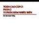 Bài giảng Toán cao cấp C: Phần 2 - Bùi Xuân Thắng
