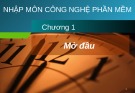 Bài giảng Công nghệ phần mềm: Chương 1 - GV. Phạm Mạnh Cương