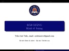 Bài giảng Kinh tế lượng: Chương 1 - Trần Anh Tuấn