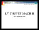 Bài giảng Lý thuyết mạch II (Quá trình quá độ) - Nguyễn Công Phương
