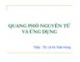 Bài giảng Quang phổ nguyên tử và ứng dụng