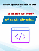 Đề thi mẫu cuối kỳ môn Kỹ thuật lập trình
