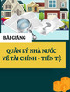 Bài giảng Quản lý nhà nước về tài chính - tiền tệ: Chương 6 - Trường Đại học Hải Dương